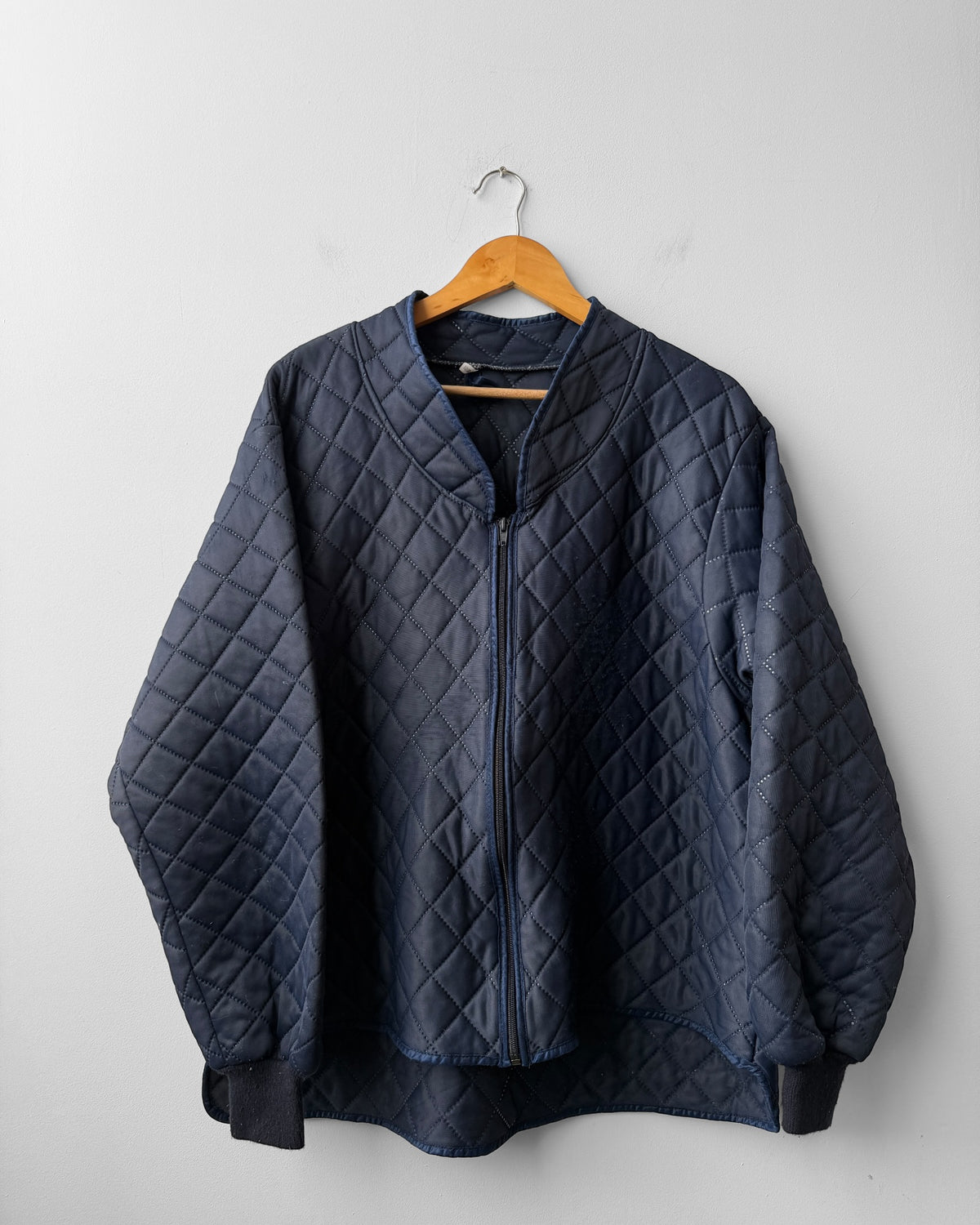 Vintage Workwear Quilted Jacket Liner Navy