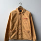 WOLF Moleskin Jacket Reworked Chore Jacket Red Stitch - Medium/Large