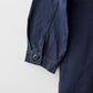 Collarless Workwear Jumpsuit Coveralls Herringbone Blue