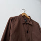 Brown French Chore Jacket 60s Style Cotton Twill Reworked