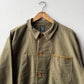 WOLF Reworked Chore Jacket Contrast Mustard Blanket Stitch 3XL