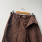 Vintage Brown Workwear Pants Double Button