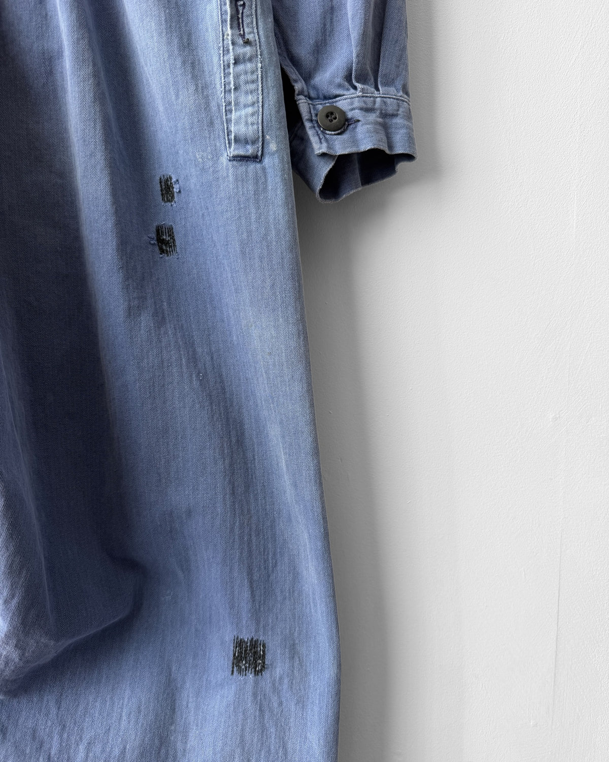 Vintage Repaired Workwear Jumpsuit Blue