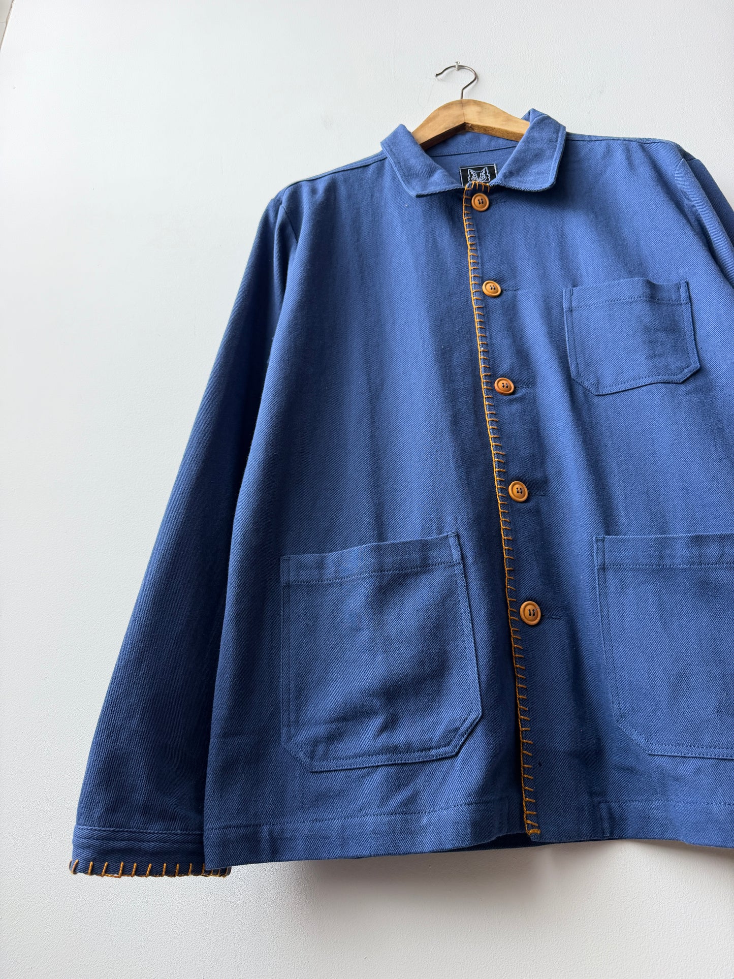 WOLF Reworked Chore Jacket Contrast Blanket Stitch - Large