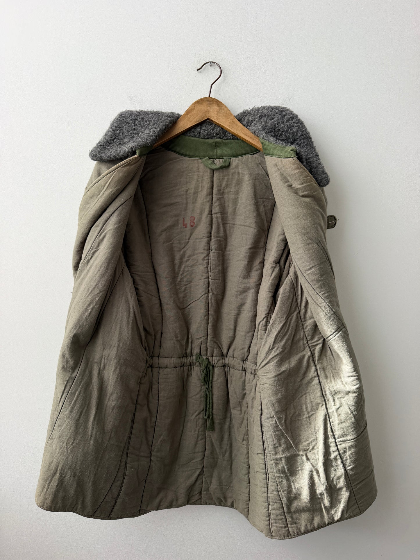 Vintage Cotton 1960s Parka Liner Khaki