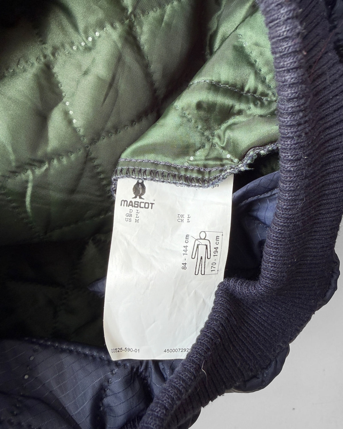 Vintage Workwear Quilted Jacket Liner Navy
