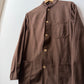 Vintage Brown Herringbone Chore Jacket Nehru Mandarin Collar