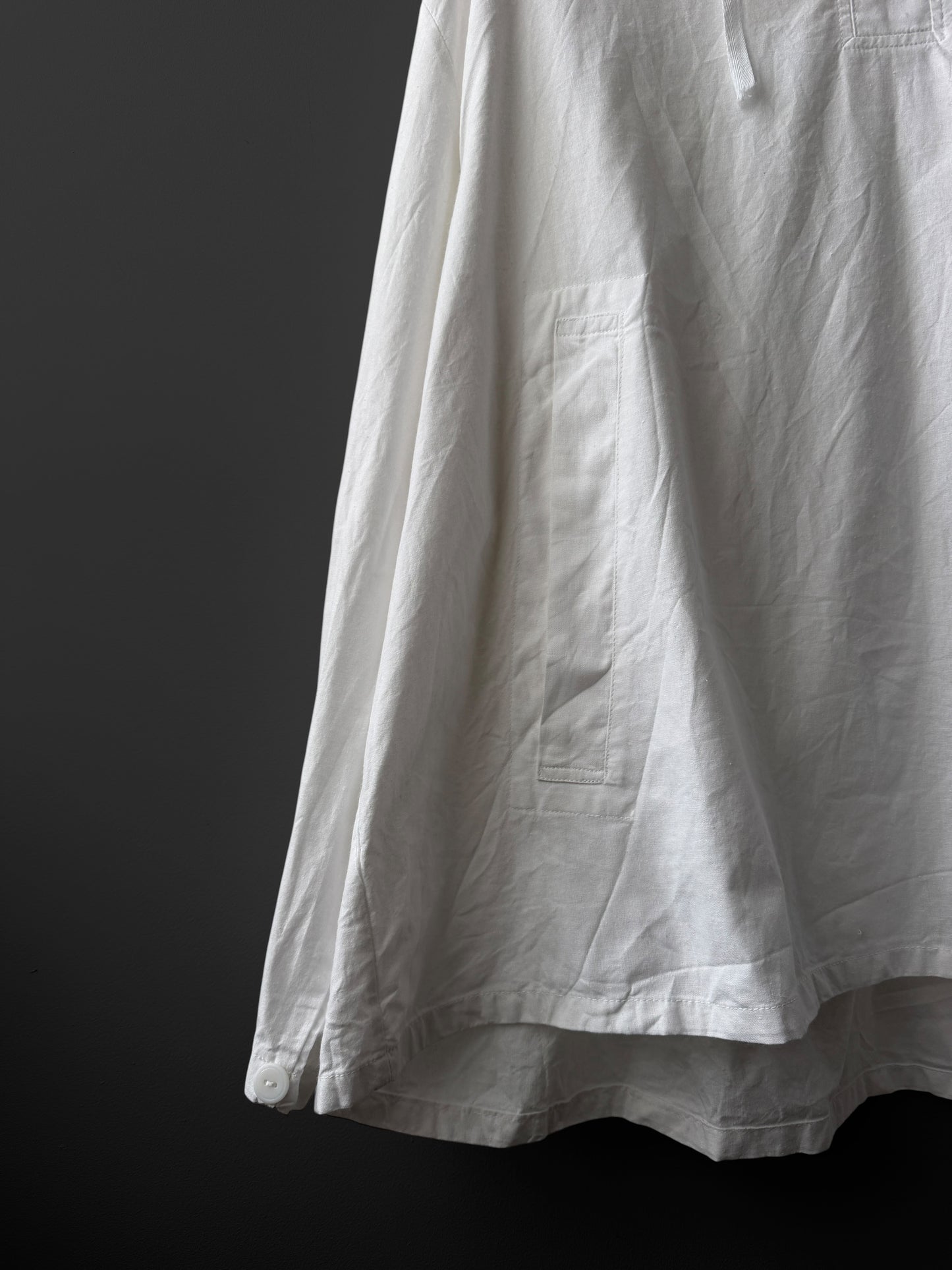 Vintage 1990s White Overhead Smock Jacket White