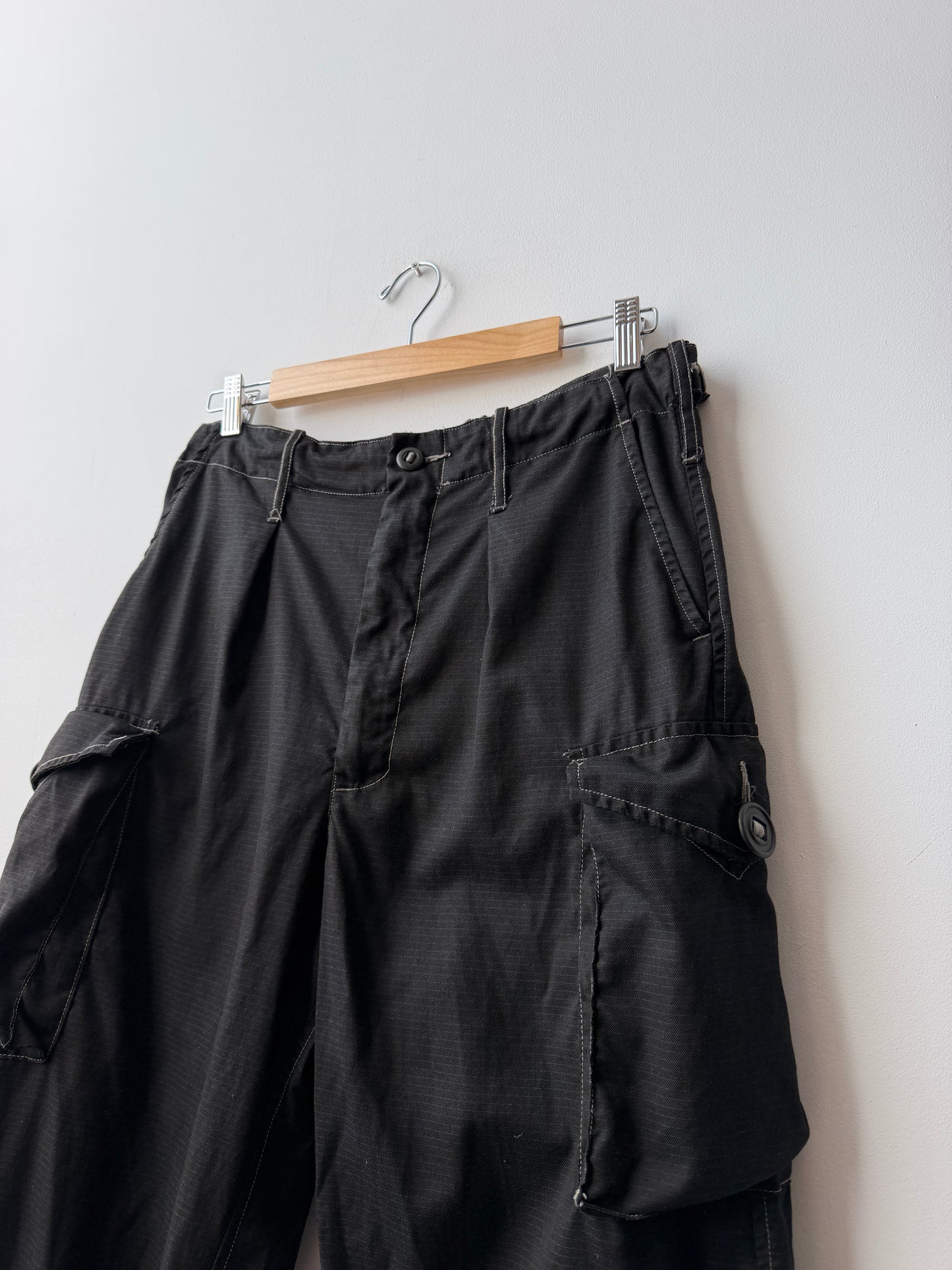 Vintage British Camo Trousers Charcoal Black