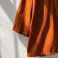 Vintage Artist Smock Pullover Top Burnt Orange 3/4 Sleeve