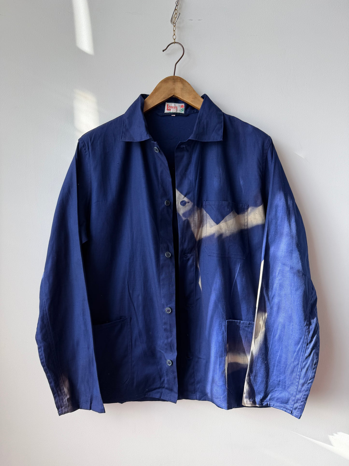 Vintage Contrast Bleach French Chore Jacket