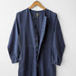Collarless Workwear Jumpsuit Coveralls Herringbone Blue