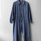 Vintage Repaired Workwear Jumpsuit Blue