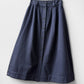 1950s Button Down A-line Utility Skirt Navy Blue