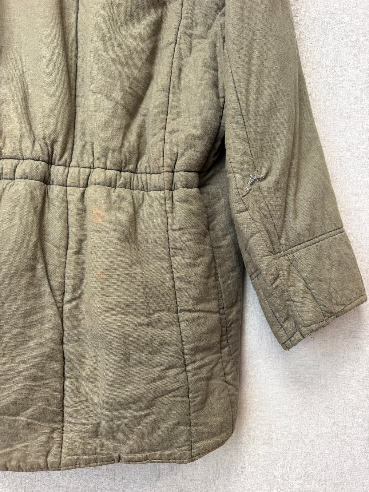 Vintage Cotton 1960s Parka Liner Khaki