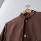 Vintage Brown Herringbone Chore Jacket Nehru Mandarin Collar
