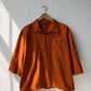 Vintage Artist Smock Pullover Top Burnt Orange 3/4 Sleeve