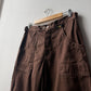 Vintage Brown Workwear Pants Double Button