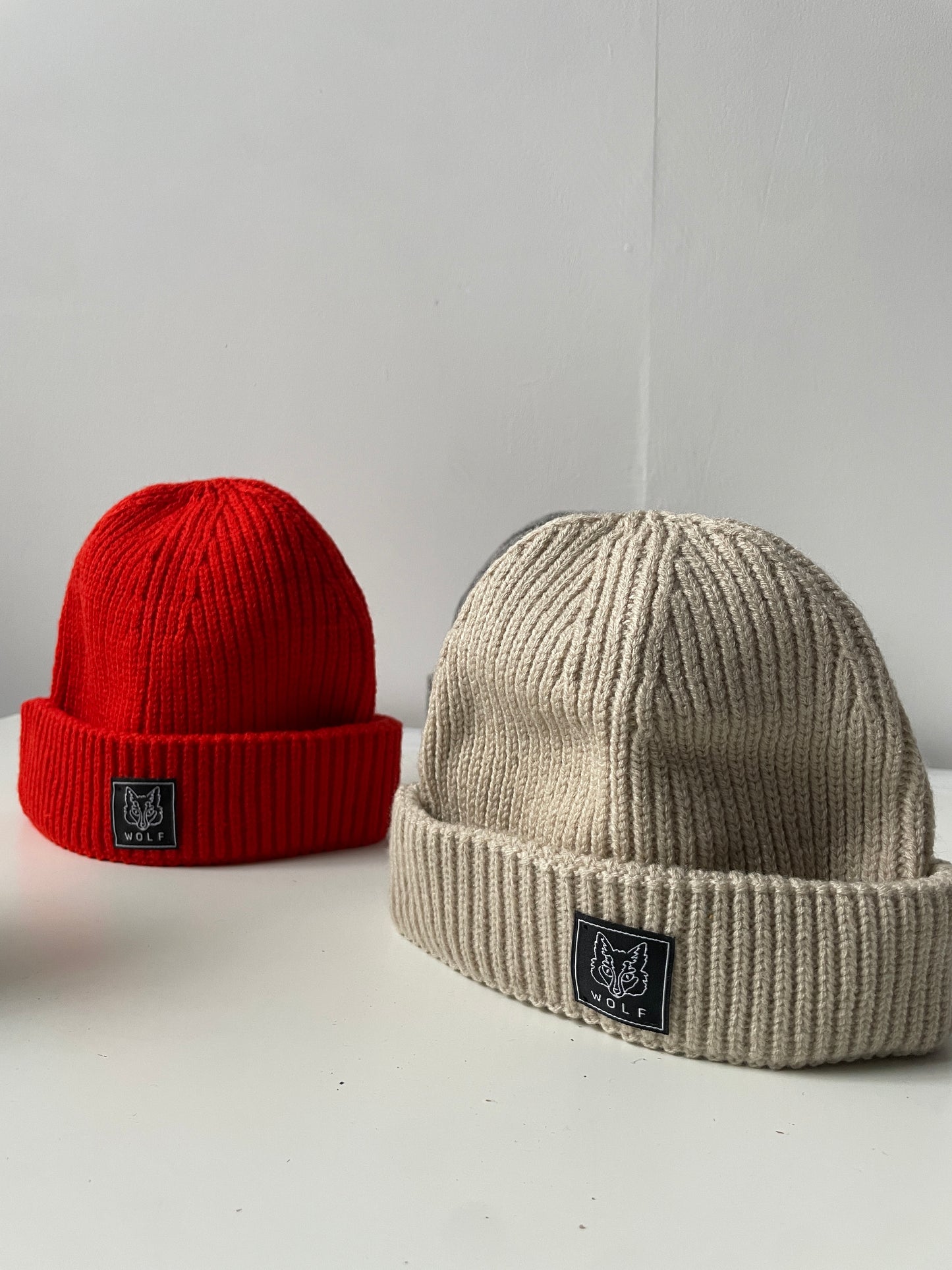 WOLF Fisherman Beanie Chunky Knit Hat