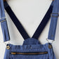 Vintage Patched Painters Workwear Dungarees Chalk Blue