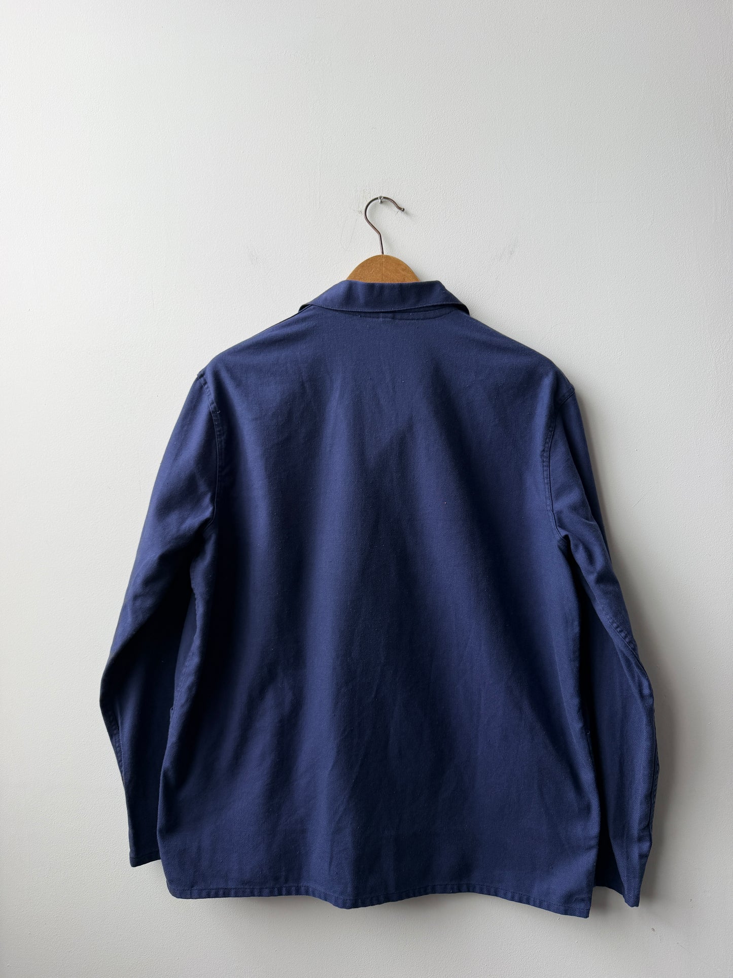 Vintage French Chore Jacket Reworked Contrast White Stitch