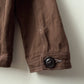Brown French Chore Jacket 60s Style Cotton Twill Reworked