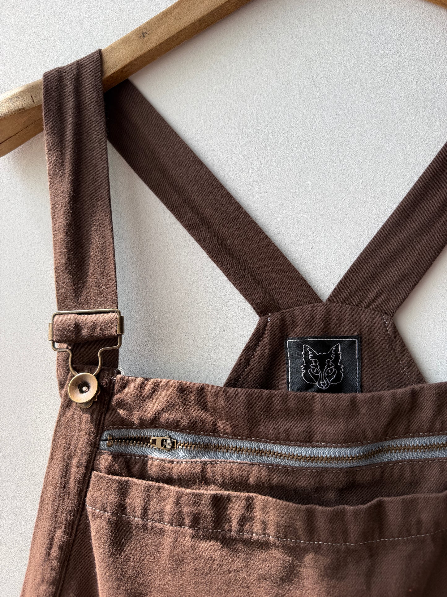 Brown French Workwear Dungarees