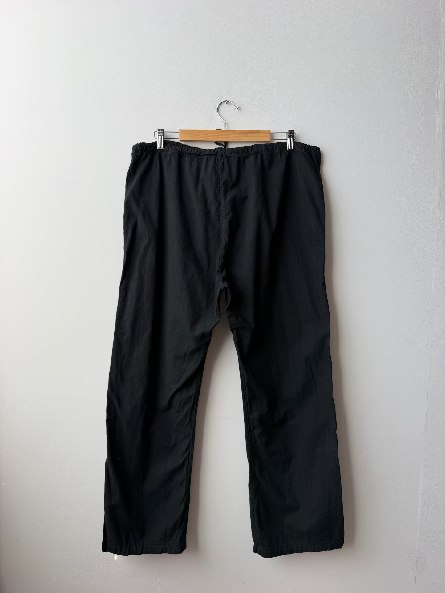 Vintage Cotton Drawstring Black Military Pants Reworked