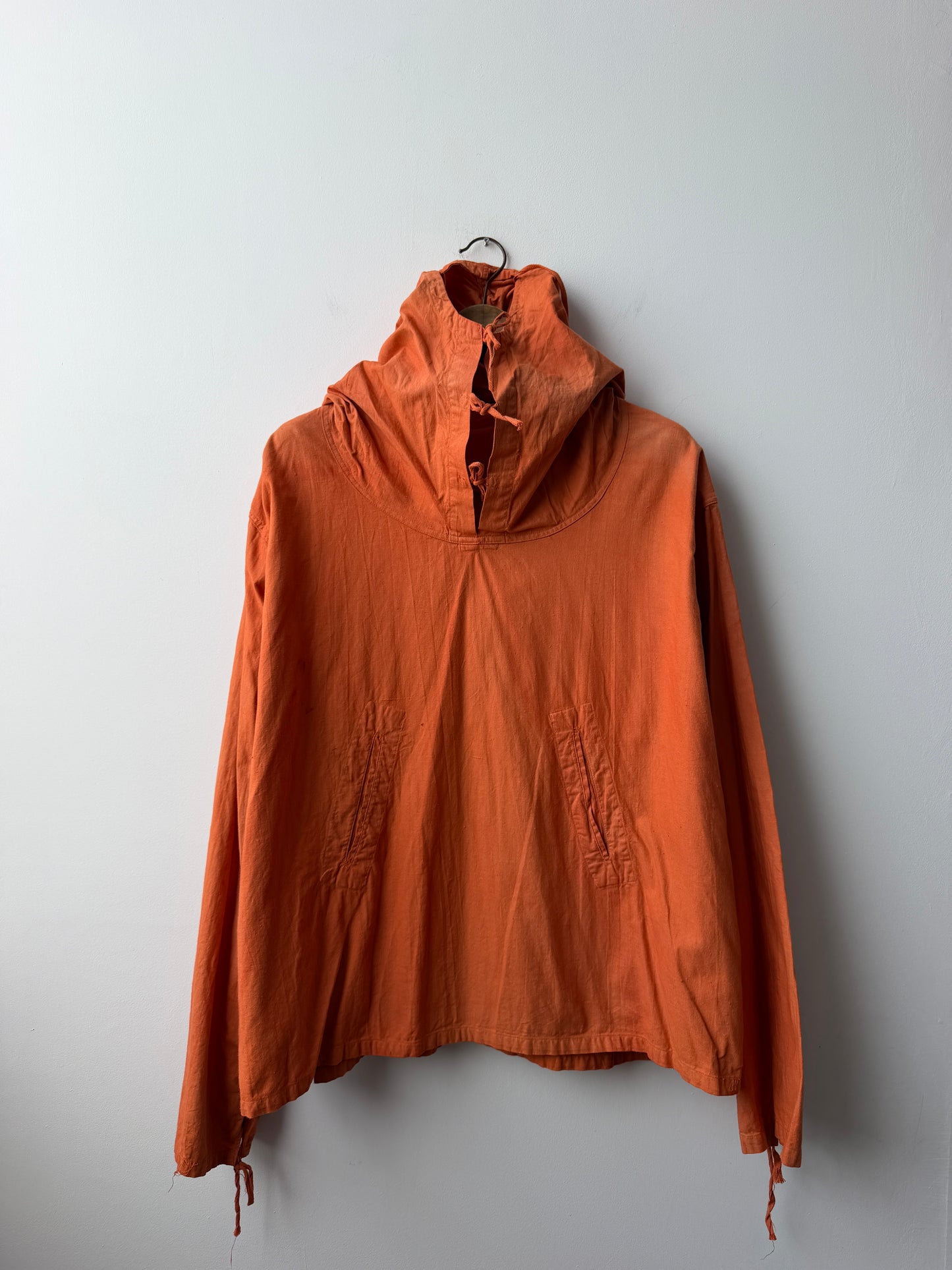 Vintage Overhead Cotton Smock Jacket Czech Burnt Orange
