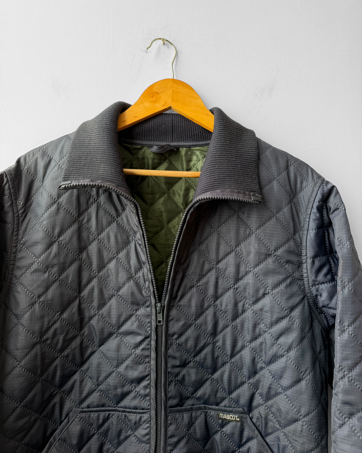 Vintage Workwear Quilted Jacket Liner Navy