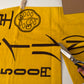 Vintage Black Liner Reworked Japanese Yellow Pockets