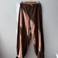 Vintage Cotton Drawstring Brown Military Pants Reworked