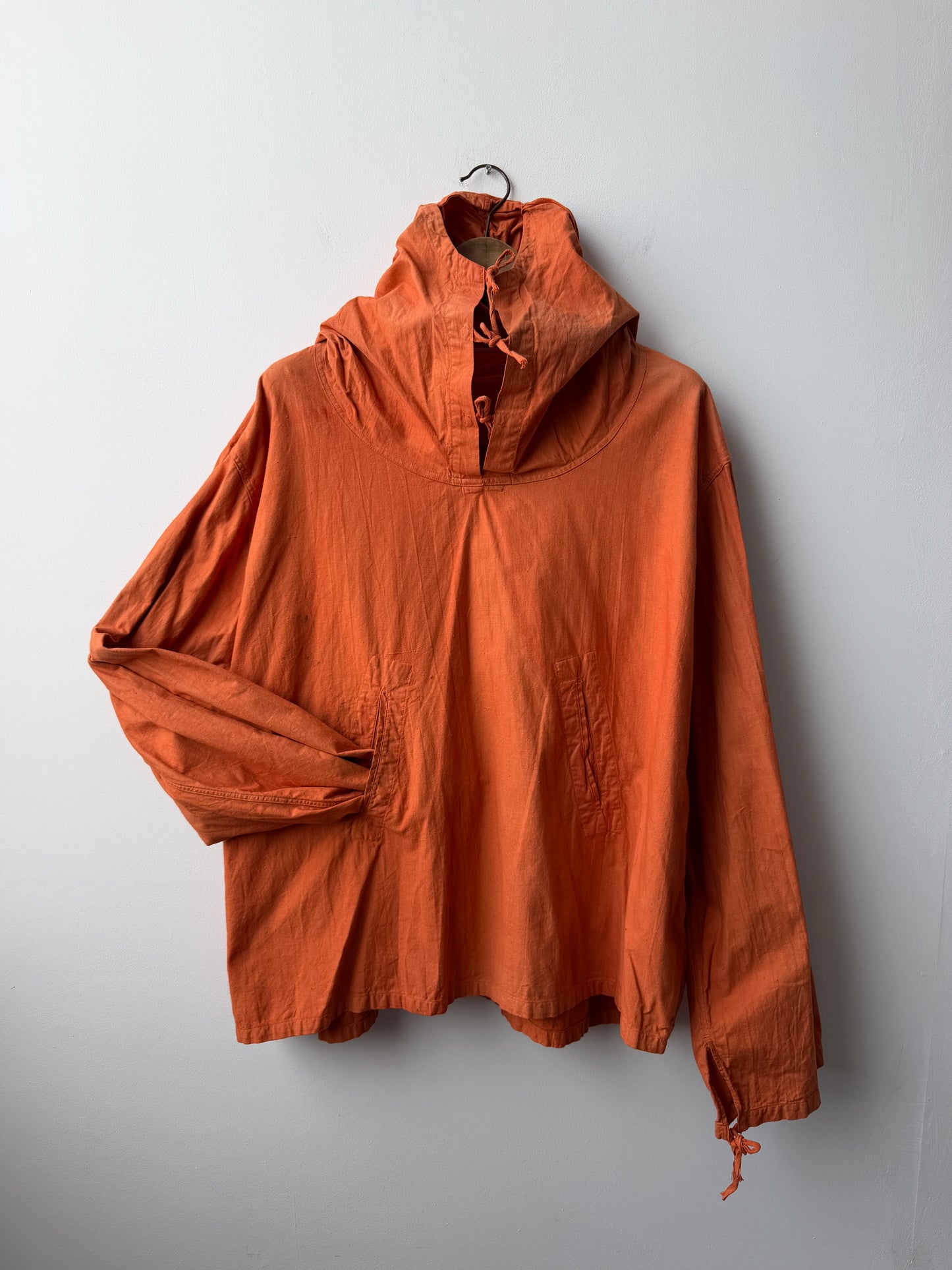 Vintage Overhead Cotton Smock Jacket Czech Burnt Orange