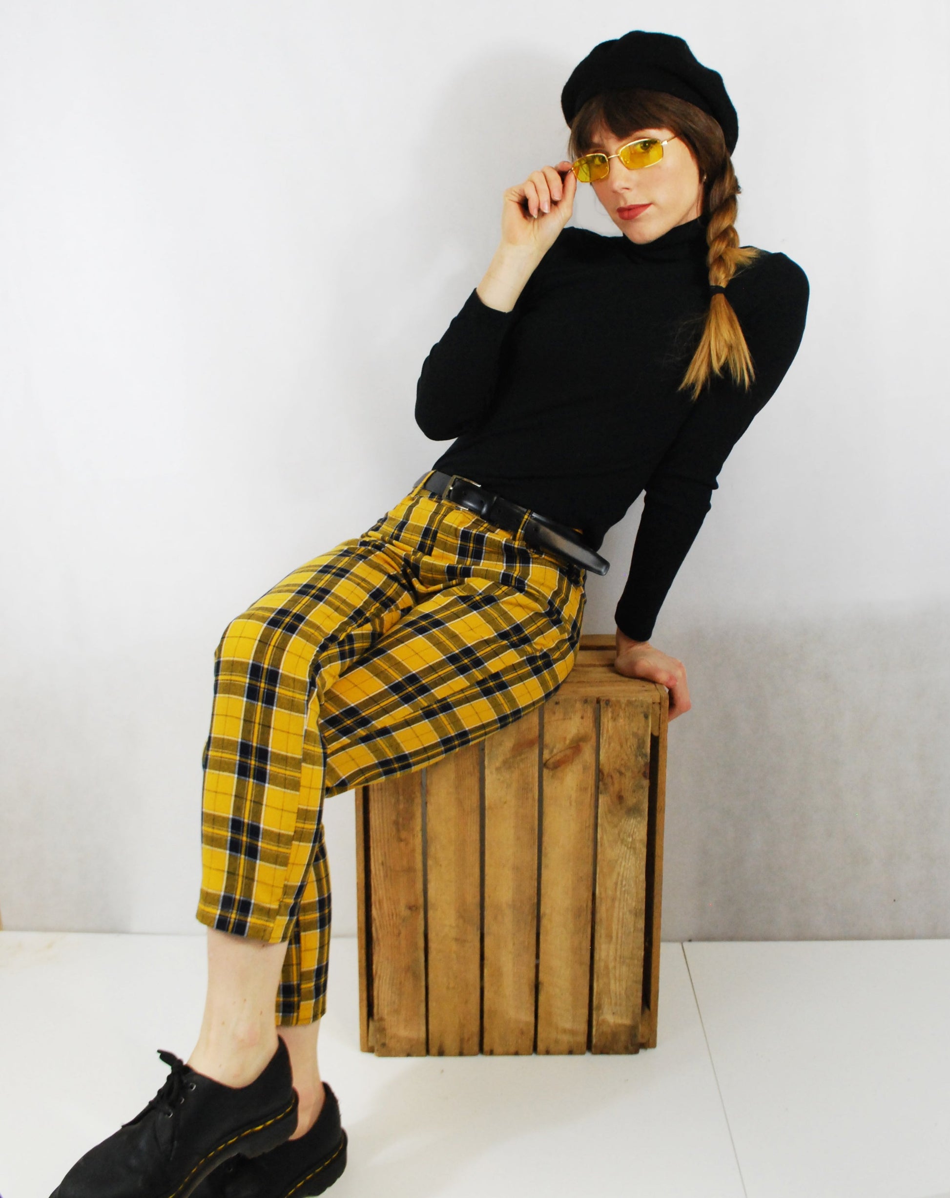 High Waisted Check Clueless Pants – Wolf Clothing Collective Ltd
