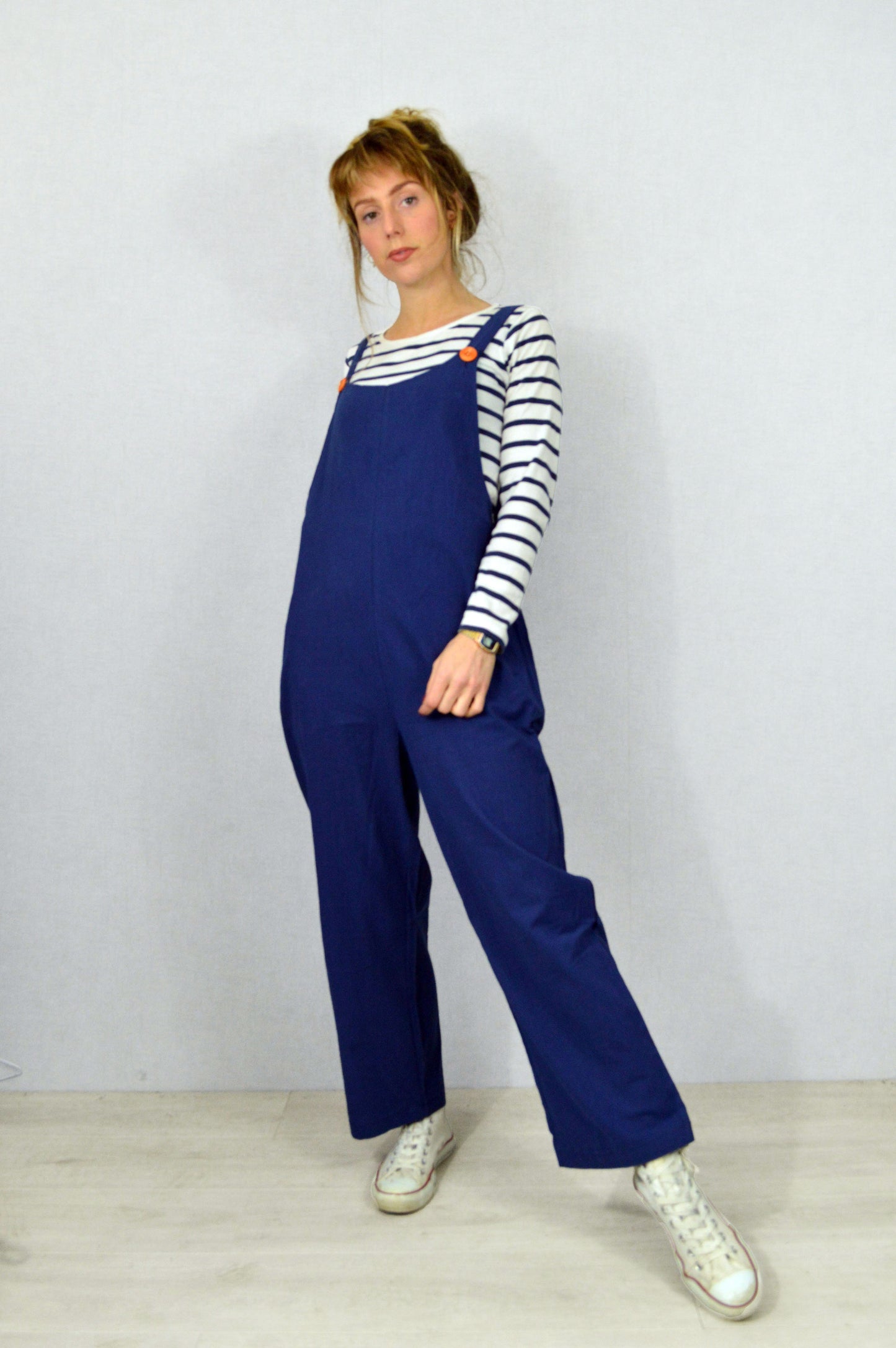 Lightweight Navy Cotton Dungarees Deadstock