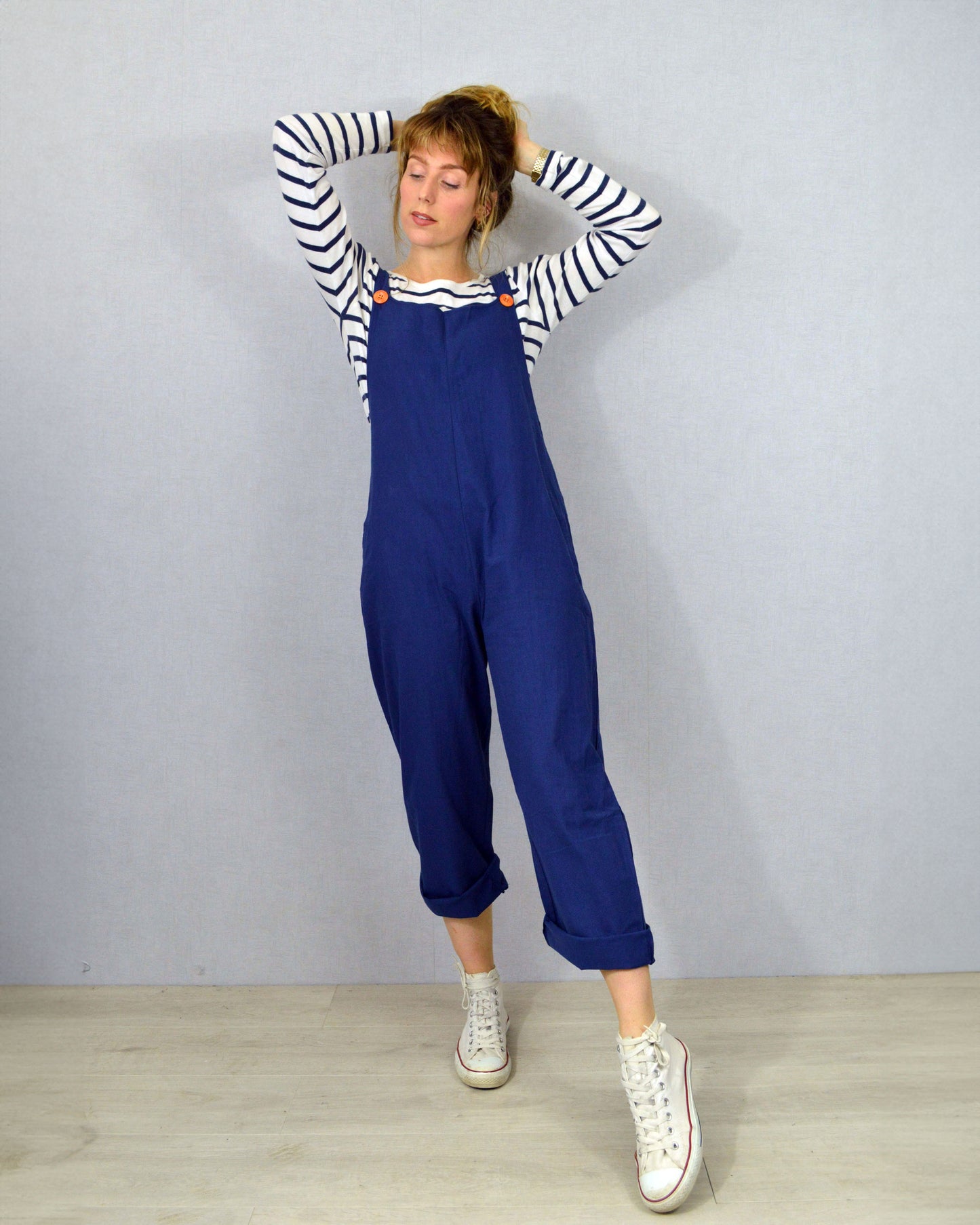Lightweight Navy Cotton Dungarees Deadstock