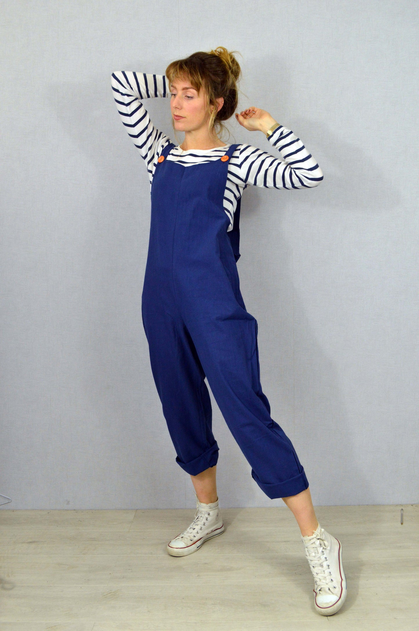 Lightweight Navy Cotton Dungarees Deadstock