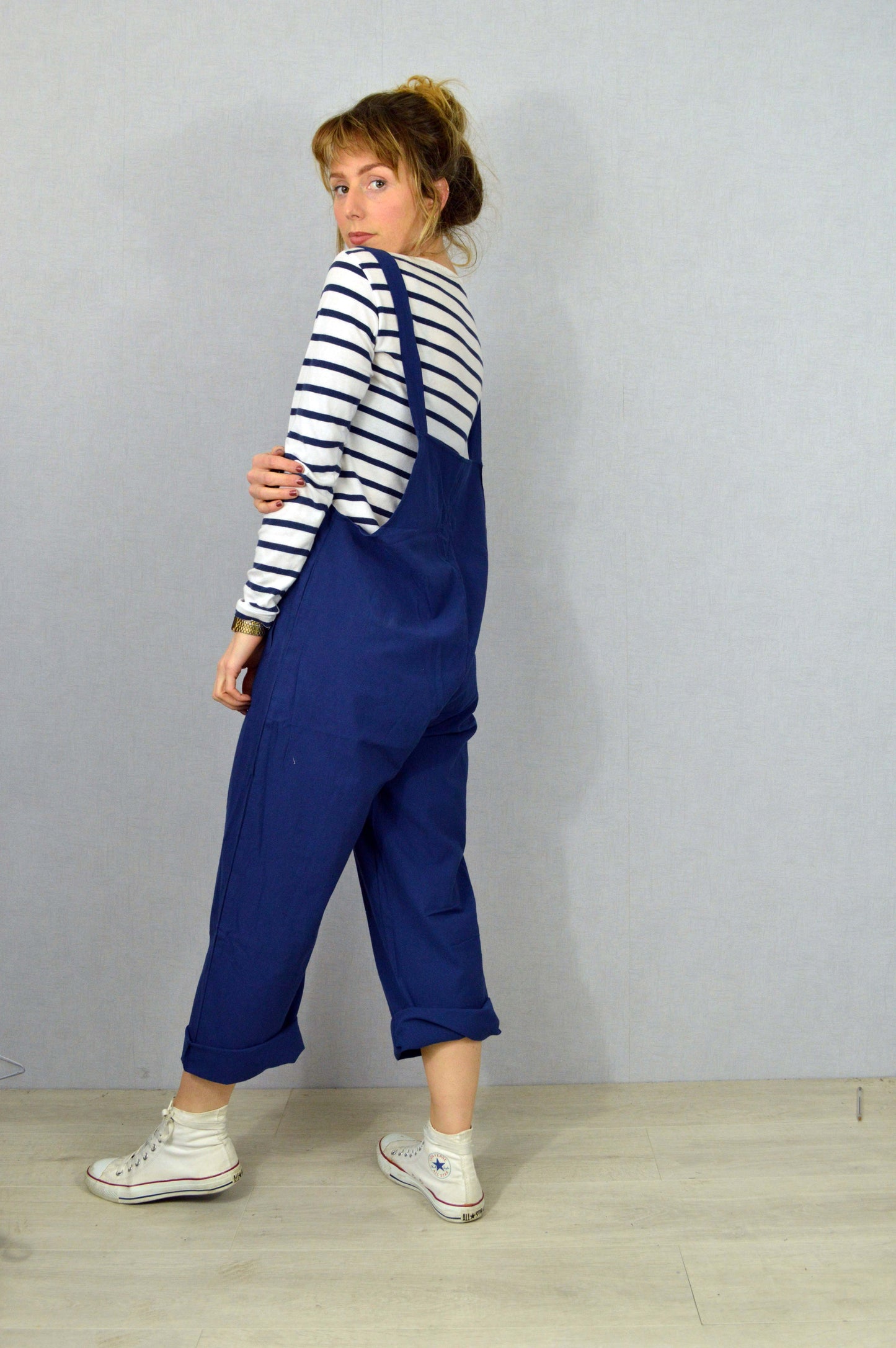 Lightweight Navy Cotton Dungarees Deadstock