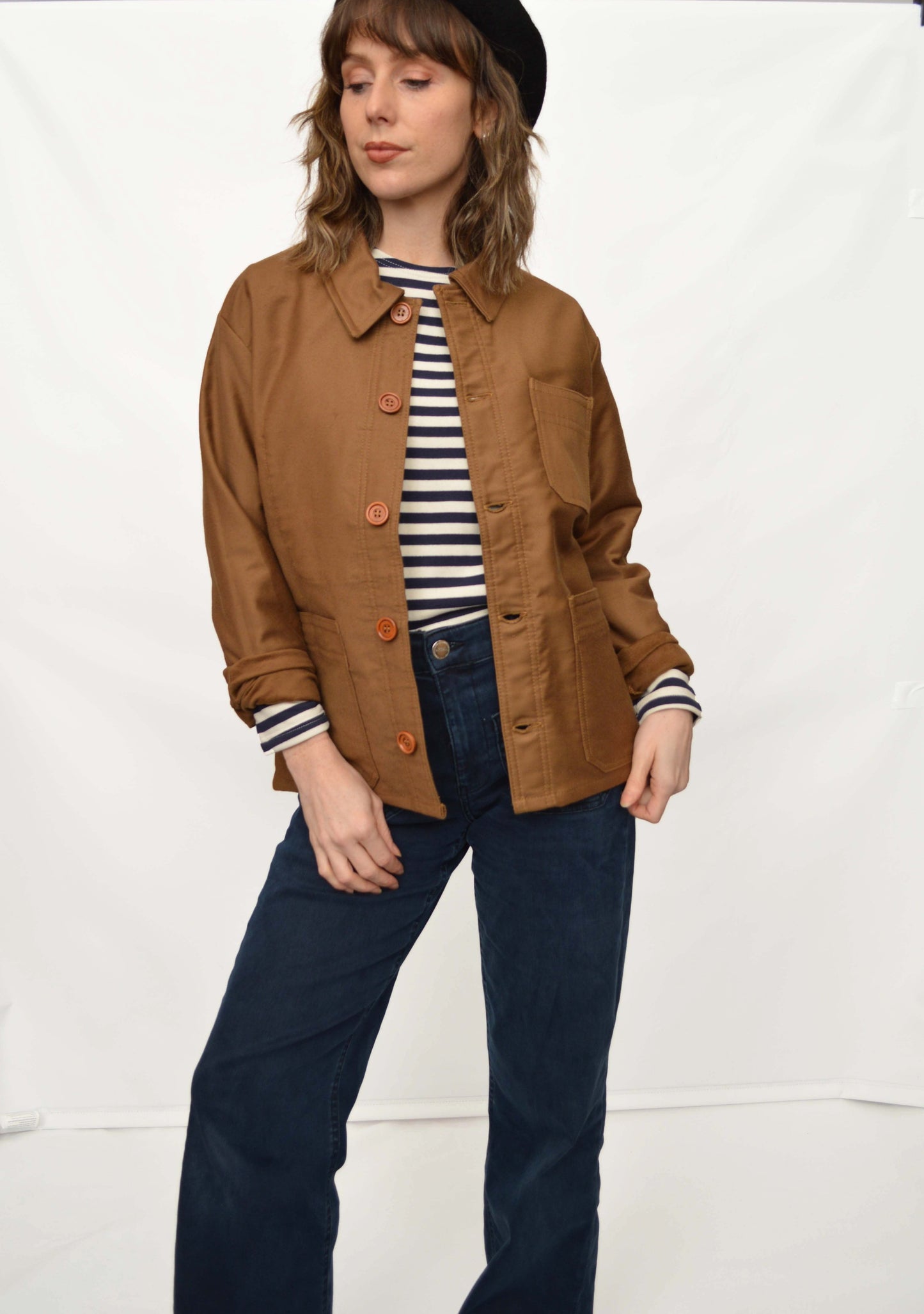 Tan Brown Moleskin Chore Jacket