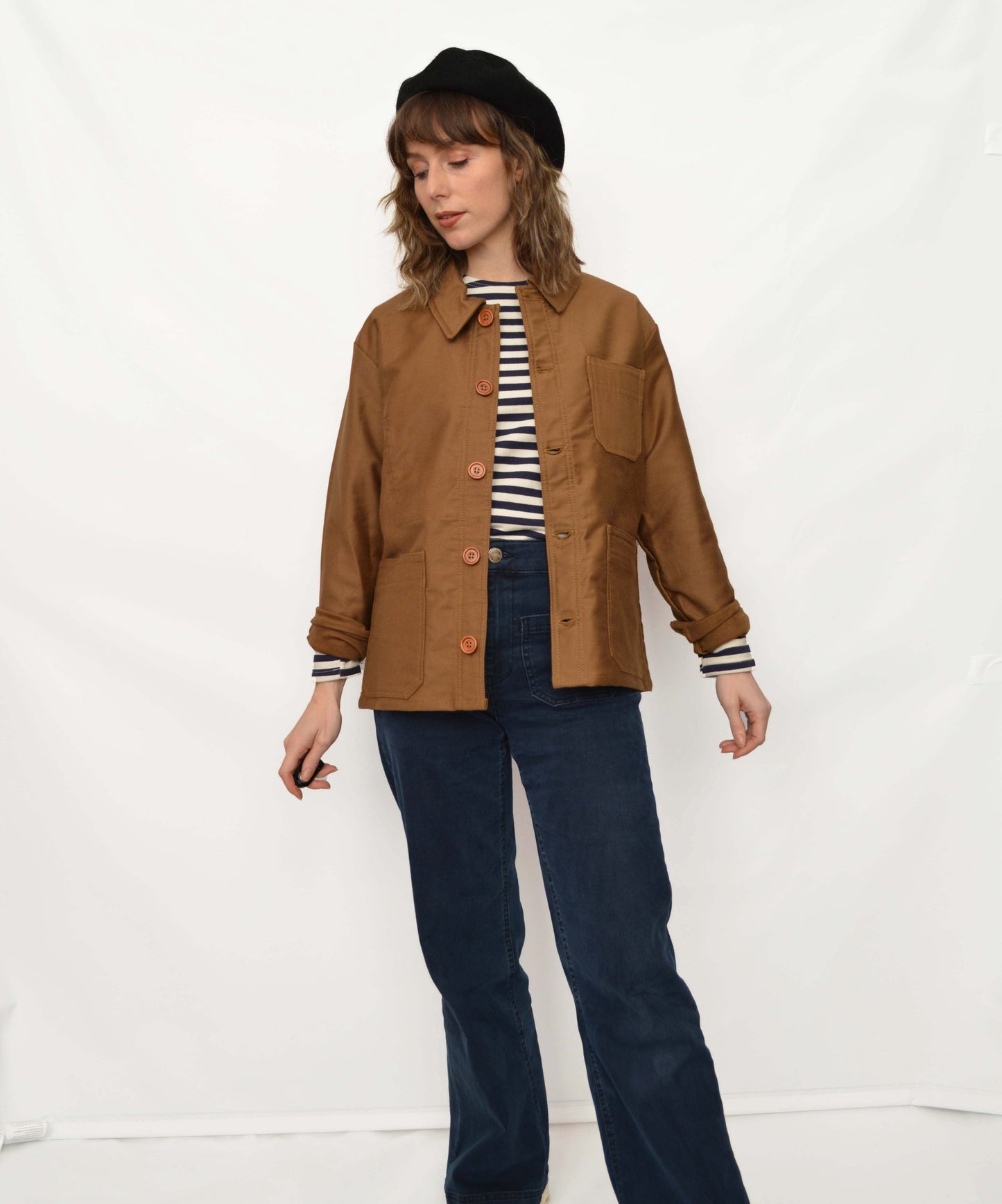 Tan Brown Moleskin Chore Jacket