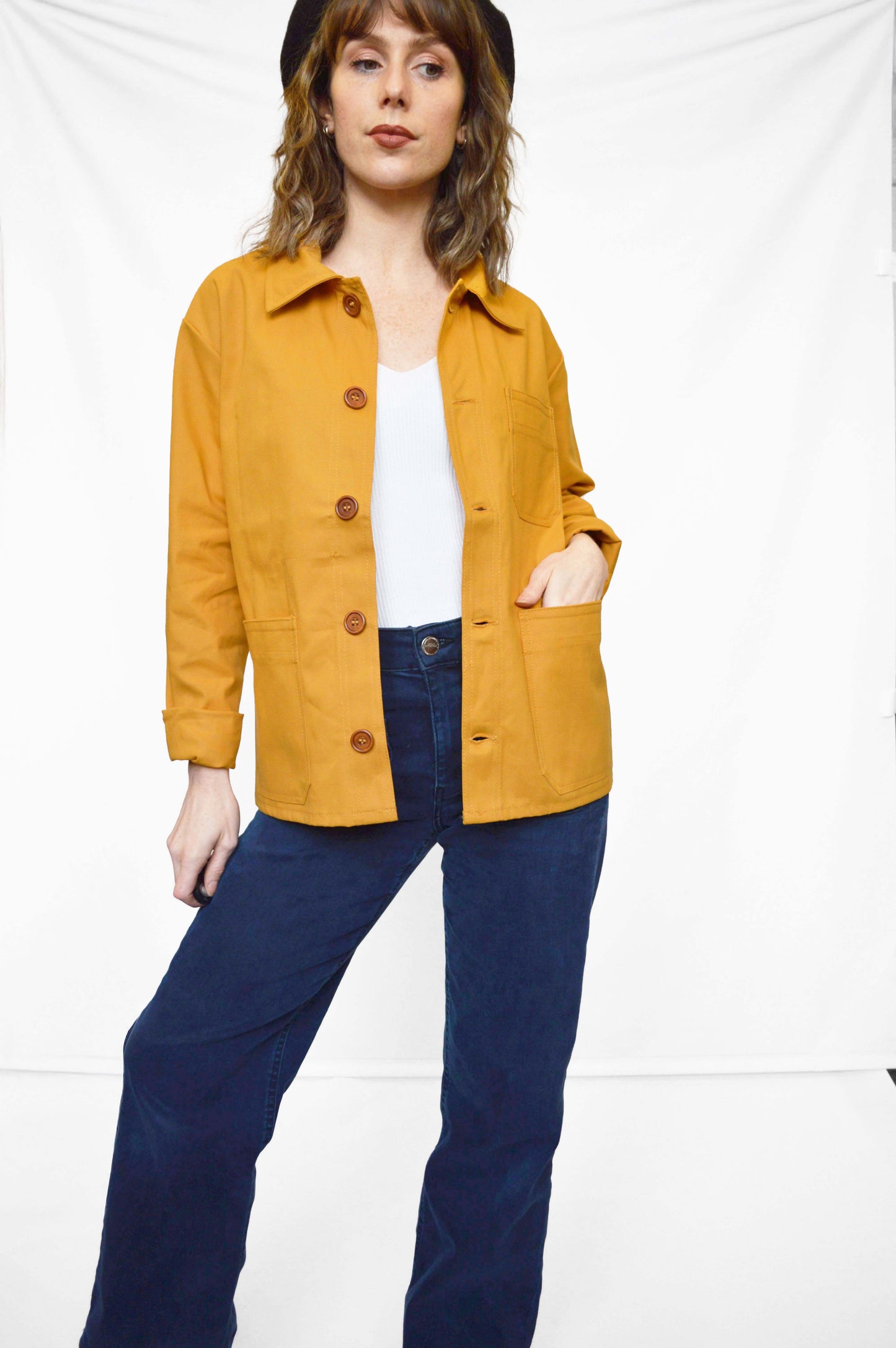 Mustard Workwear Jacket Cotton Canvas