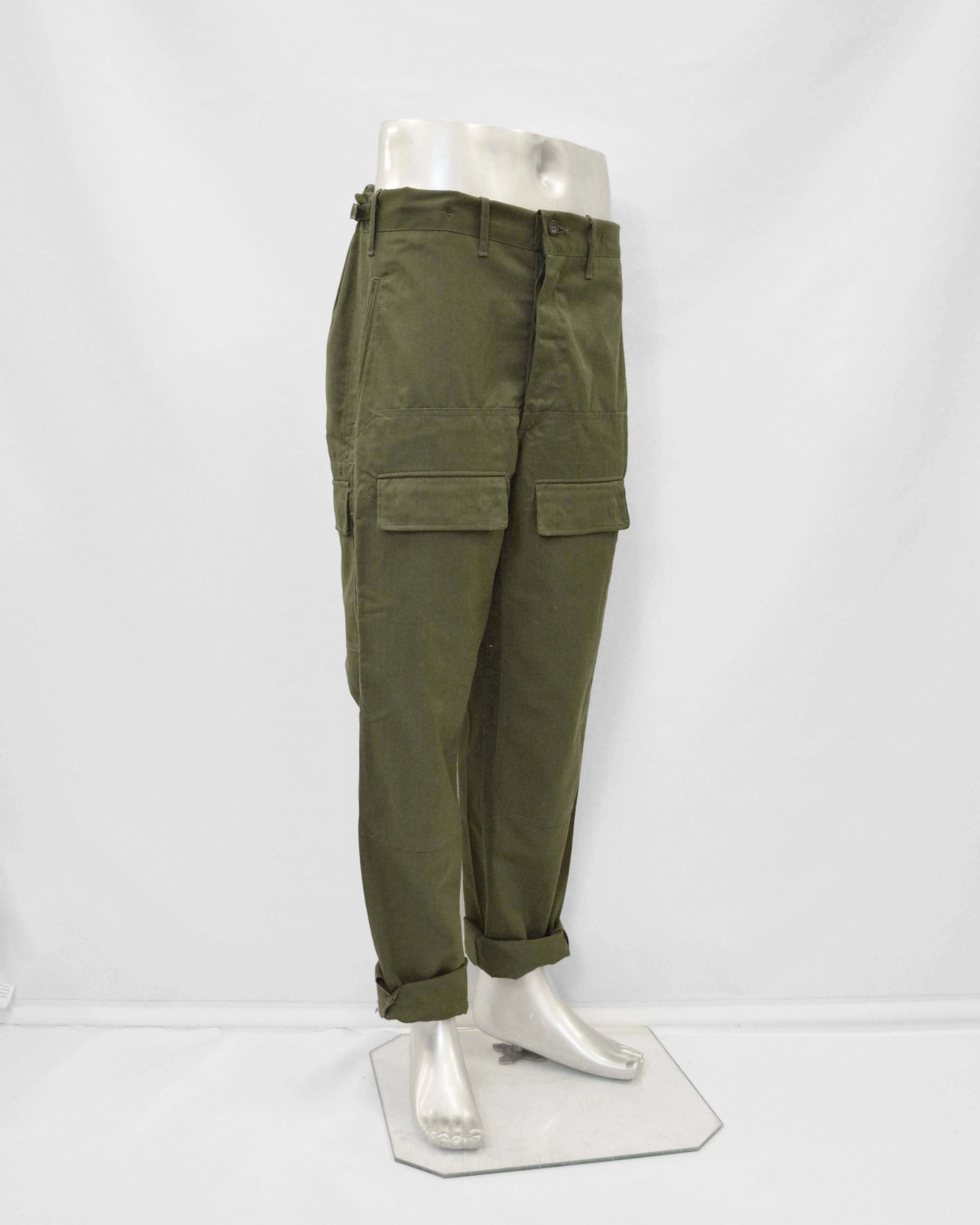 Genuine Italian Military Surplus Combat Trousers – Vintage Army Pants, Olive Green, Various Sizes (28-40)