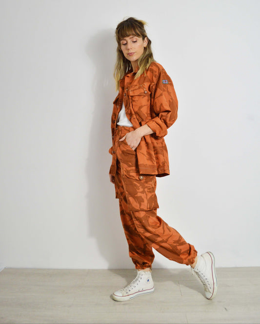 Vintage Reworked Orange Camo Suit