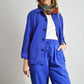 French Workwear 2 Piece Trouser Suit Bugatti Blue Cotton