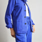French Workwear 2 Piece Trouser Suit Bugatti Blue Cotton