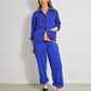 French Workwear 2 Piece Trouser Suit Bugatti Blue Cotton