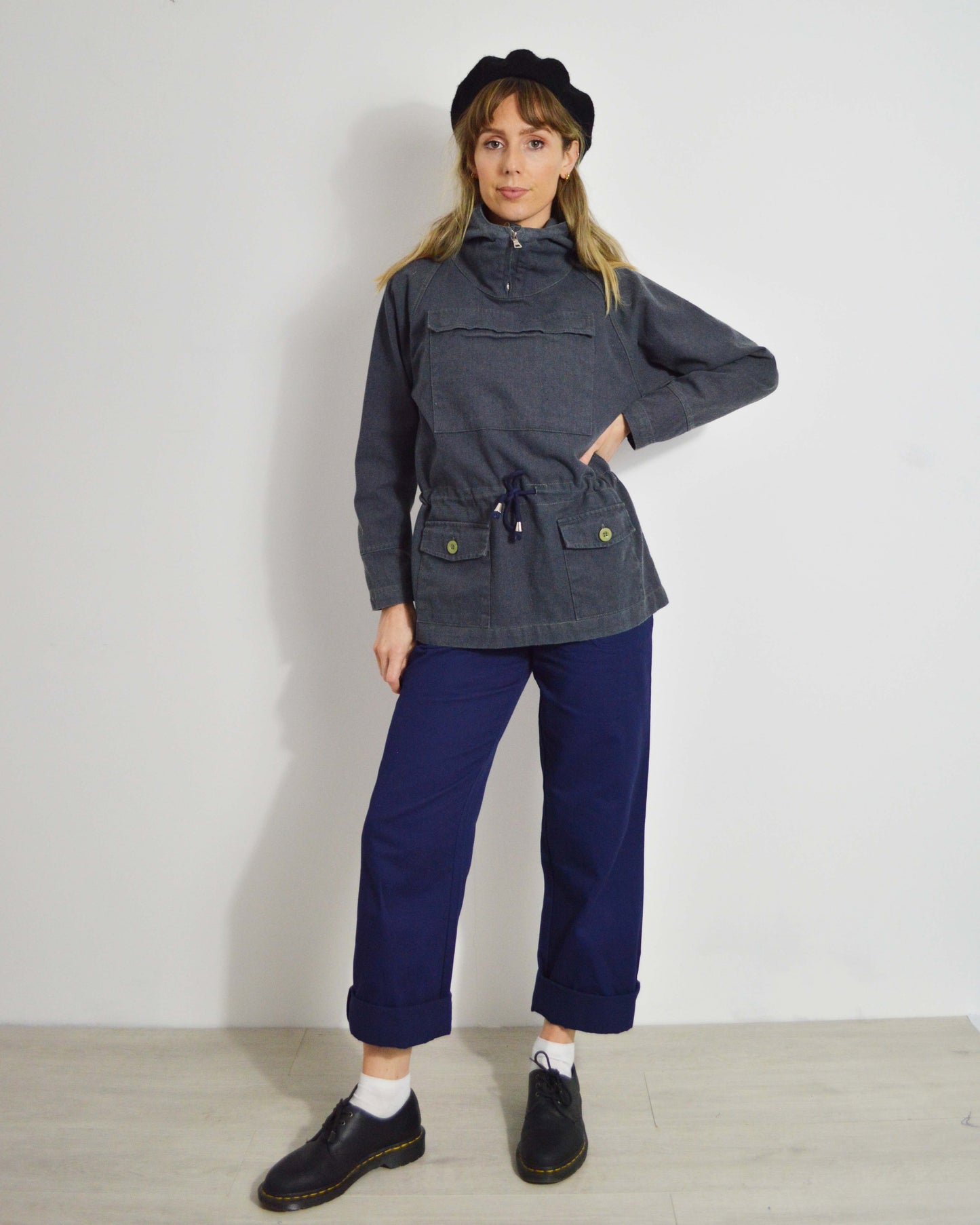 Rescue Orange Cadet Smock 1960er-Jahre-Stil OG Baumwoll-Canvas