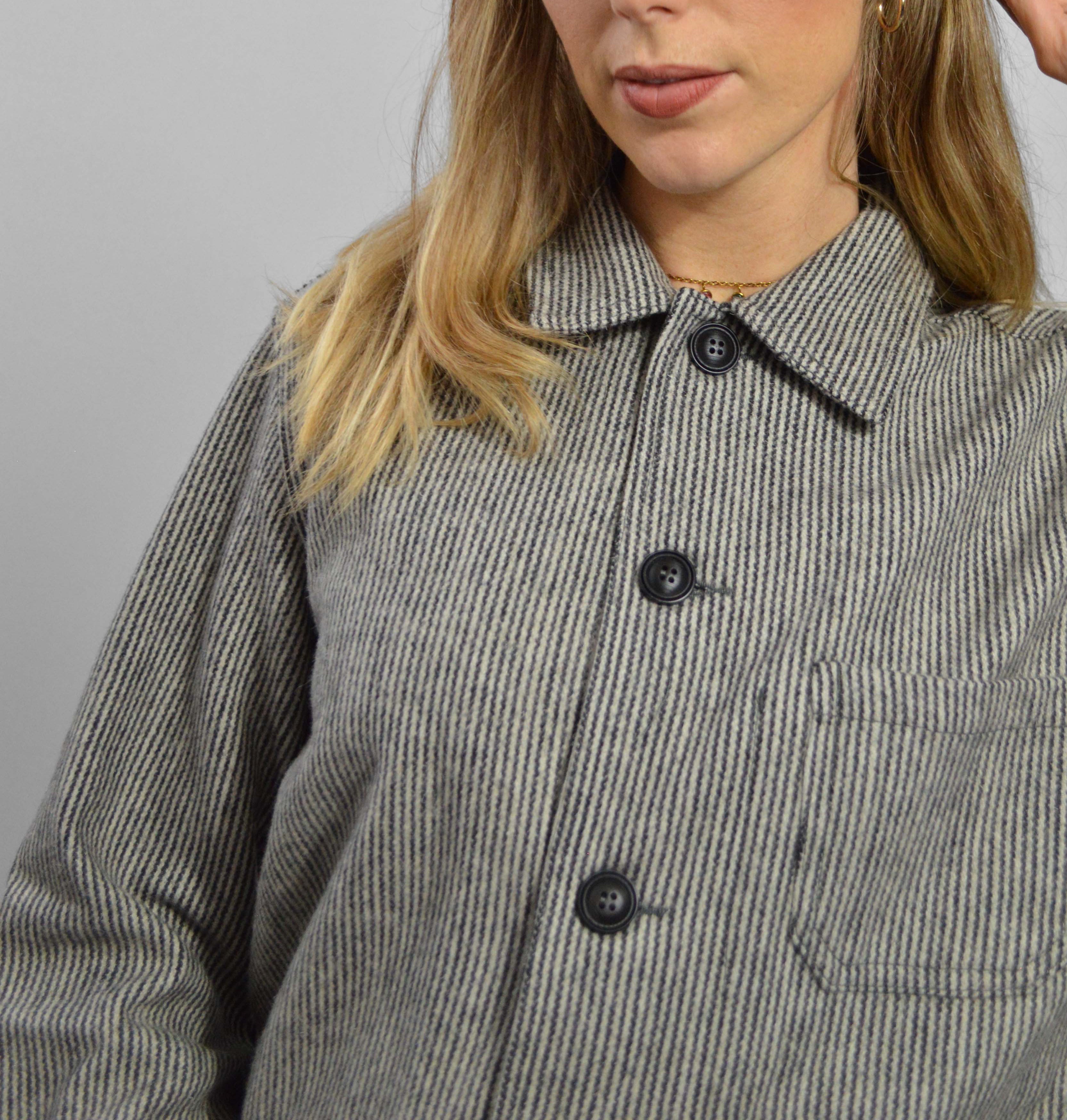 60s Wool Stripe Black & White Prison Jacket – Wolf Clothing