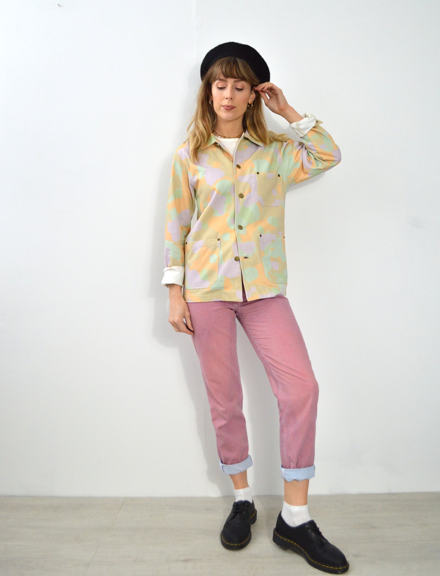 Herringbone Jungle Pastel Chore Jacket Camouflage