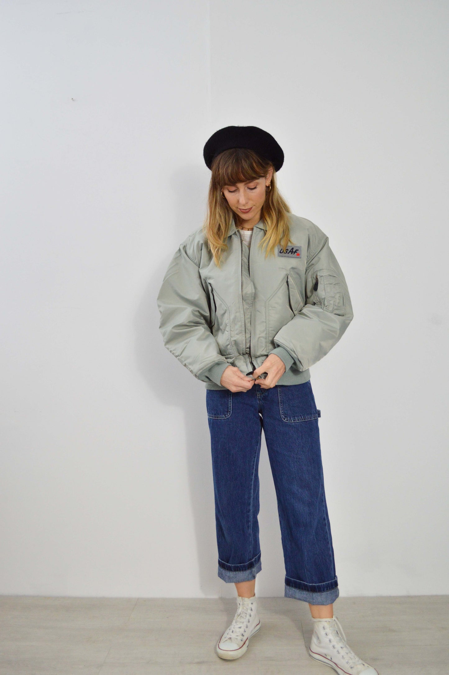 Vintage USAF Flying Jacket 1995 MA2 Grey